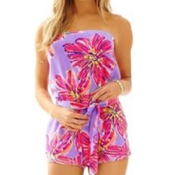 Lilly Pulitzer Ritz Strapless Romper Party Girl - Picture 2 of 8